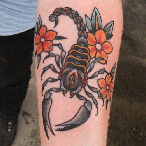 28 Latest Old School Tattoos To Inspire You In 2024! 37 Scorpion Tattoo