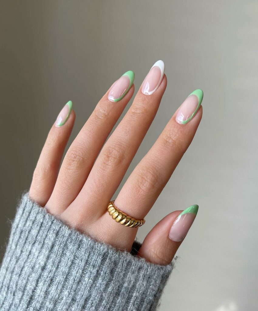 Try in 2024: 39 Latest Short Almond Nail Designs 43 pattern Mixing short almond nail