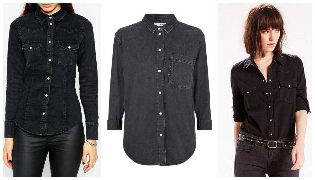 black denim shirts