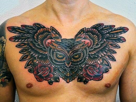 33 Latest Owl Tattoos To Inspire You In 2024! 38 Chest Owl Tattoo