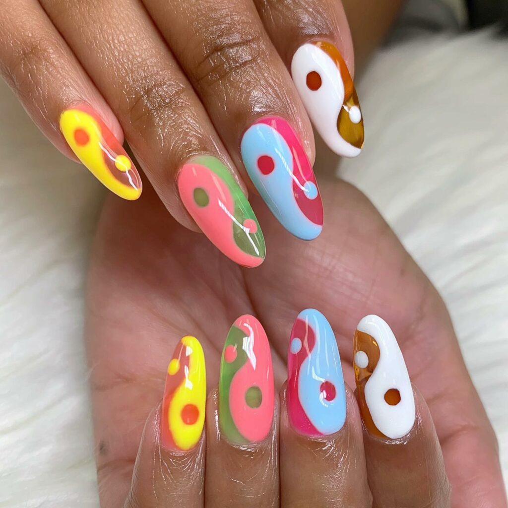 27 Latest Yin-Yang Nail Designs To Try In 2024! 11 Colorful Yin Yang Nails for the Adventurous