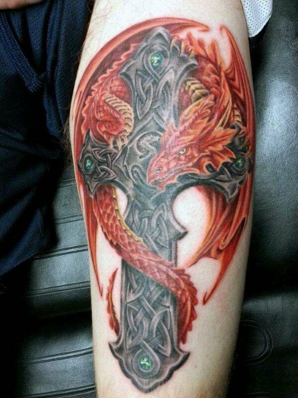 33 Latest Cross Tattoos To Inspire You In 2024! 38 Cross leg tattoo design