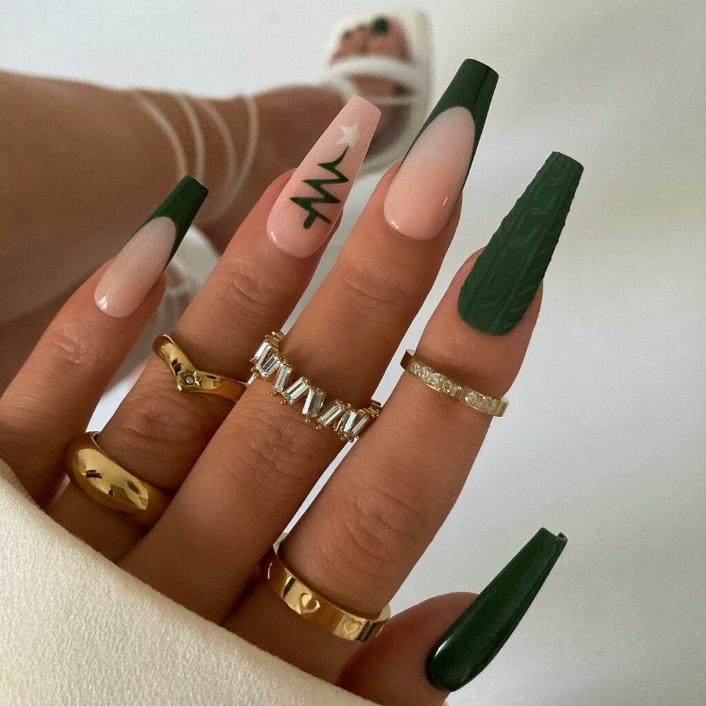 40 Latest Dark Green Nail Ideas To Try In 2024! 10