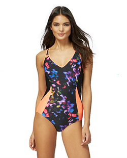 Beach Collection Black Floral Print Swimsuit £38 Beach Collection Black Floral Print Swimsuit £38