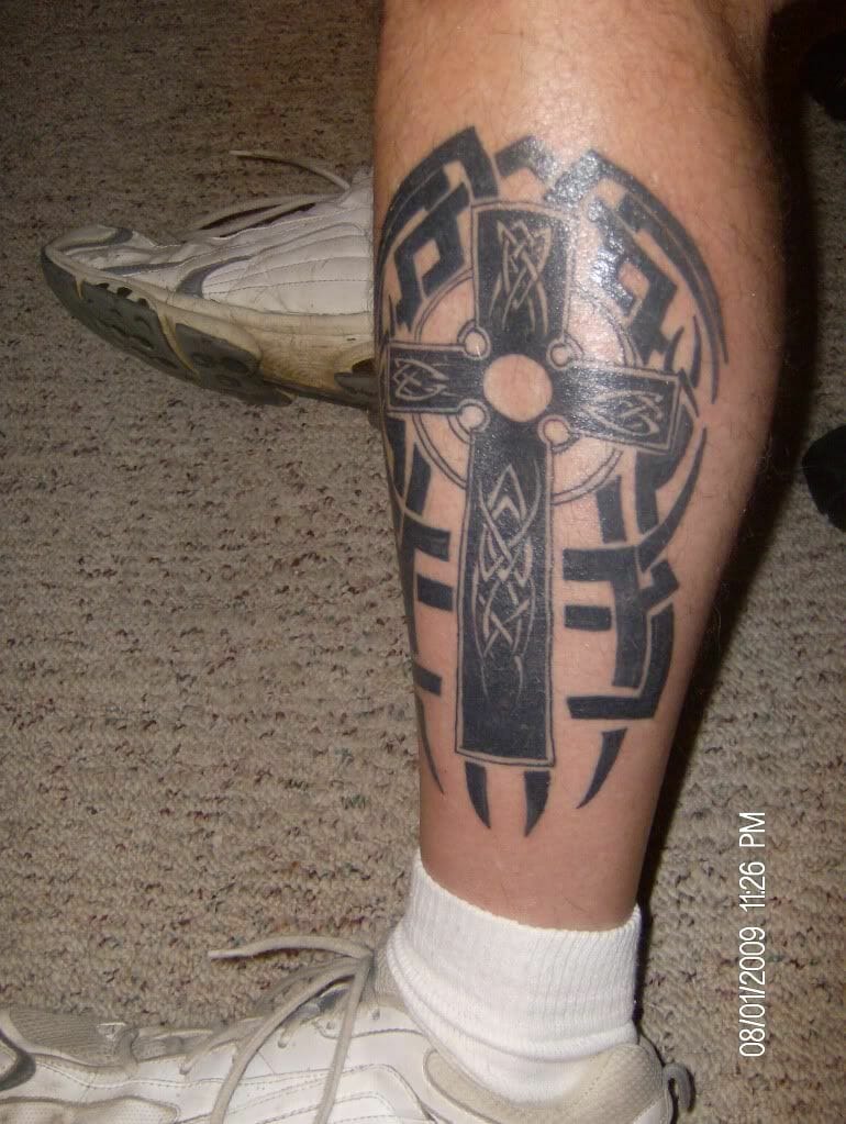 33 Latest Cross Tattoos To Inspire You In 2024! 36 Celtic Cross Leg Tattoo
