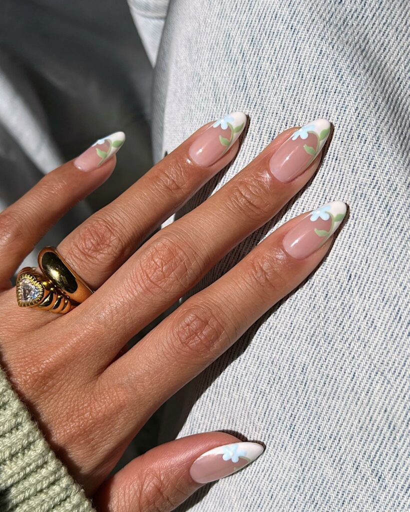 29 Vacation Nail Designs To Try In 2024 18 Floral French Vacation Nails