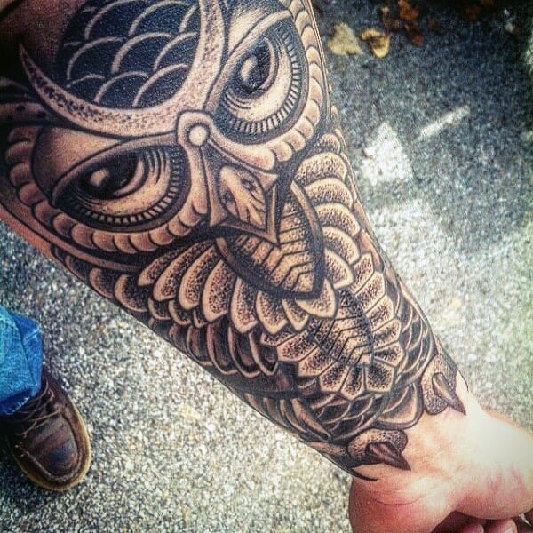 33 Latest Owl Tattoos To Inspire You In 2024! 14 Forearm Sleeve Owl Tattoo