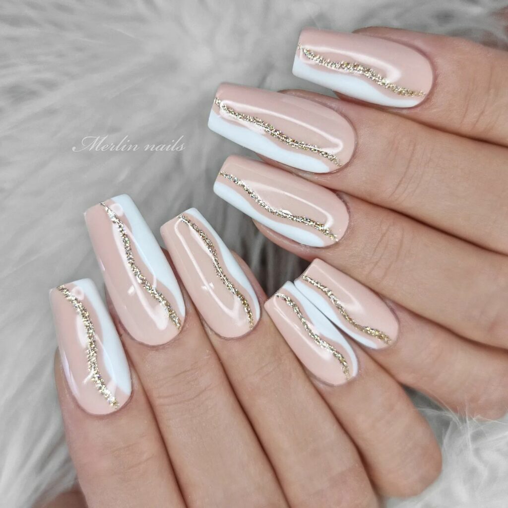 59 White Glitter Nail Designs To Try In 2024! 30 french glitter white nail