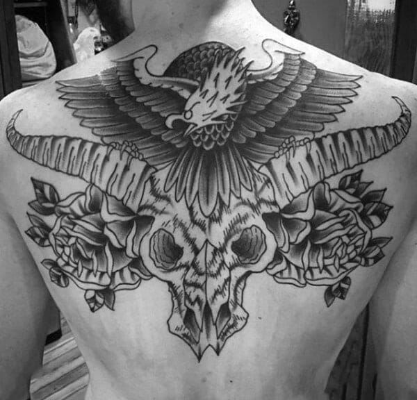 28 Latest Old School Tattoos To Inspire You In 2024! 26 Longhorn Back Tattoo