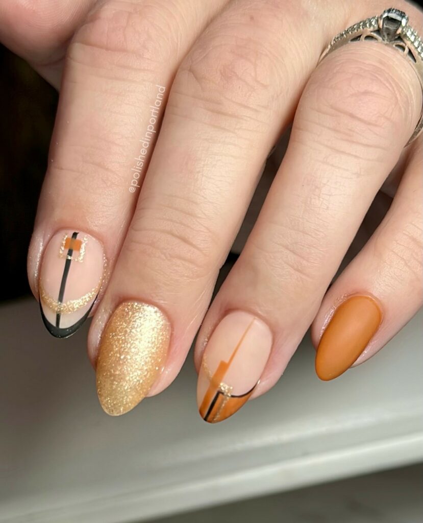 Stylish Burnt Orange Nail Trends of 2024 π 44 glossy Burnt Orange nails