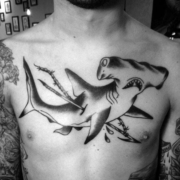 28 Latest Old School Tattoos To Inspire You In 2024! 33 Hammerhead Shark Tattoo