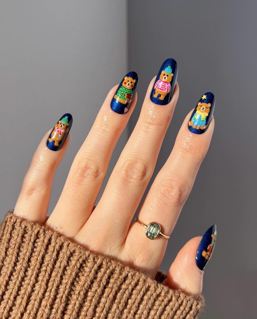 25 Latest Sweater Nail Designs To Try In 2024! 17 Starry Night Storytime