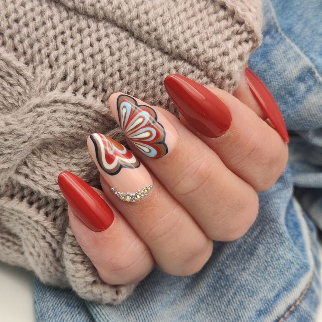 25 Latest Sweater Nail Designs To Try In 2024! 18 Crimson Elegance