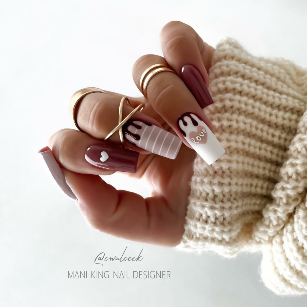 25 Latest Sweater Nail Designs To Try In 2024! 22 Chic Chocolatier Delight