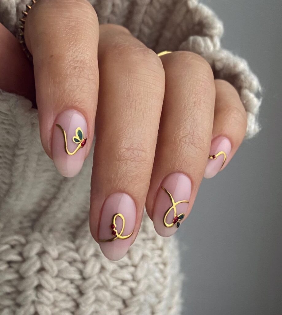 25 Latest Sweater Nail Designs To Try In 2024! 13 Berry Delicate Loops
