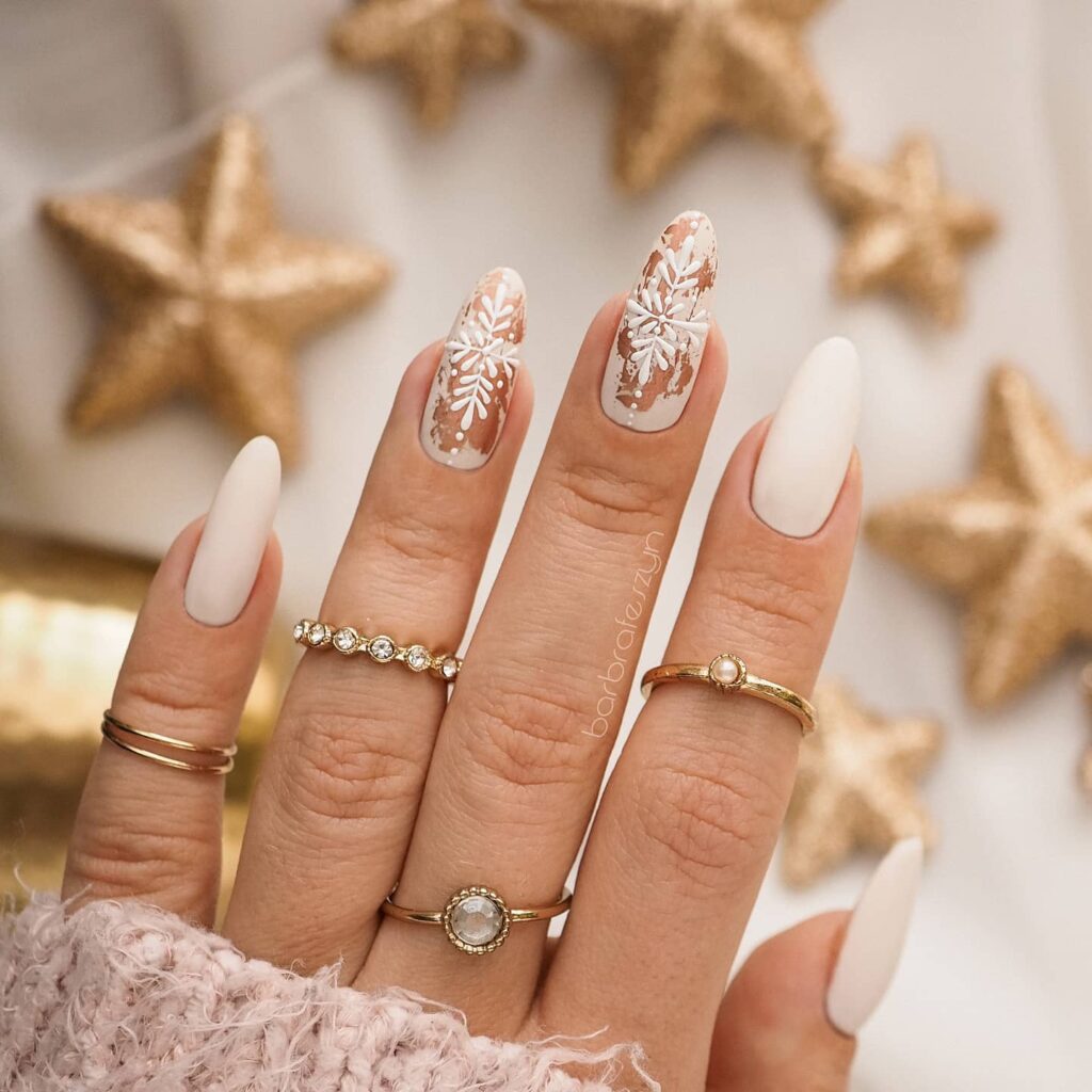 25 Latest Sweater Nail Designs To Try In 2024! 11 Elegant Winter Wonderland