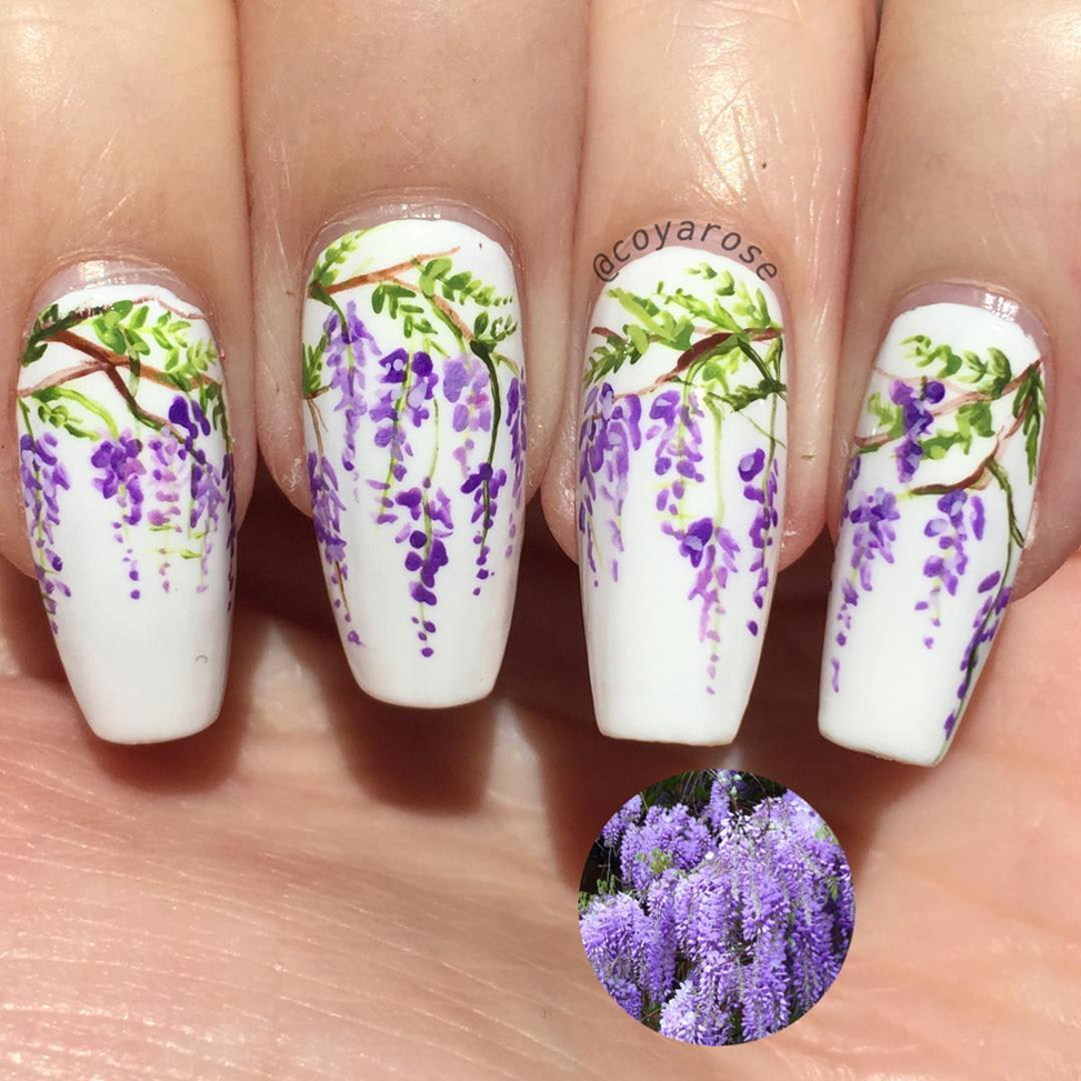 34 Latest Floral Nail Designs To Try In 2024! 57