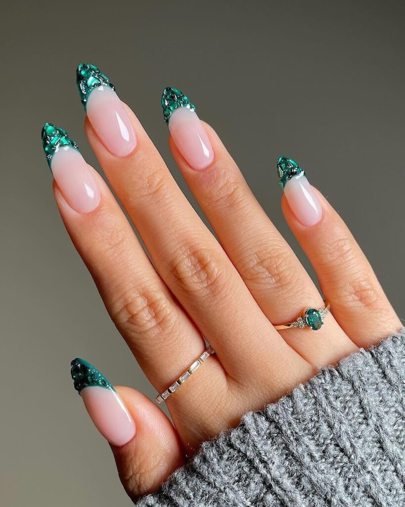 25 Latest Sweater Nail Designs To Try In 2024! 32 Emerald Enchantment