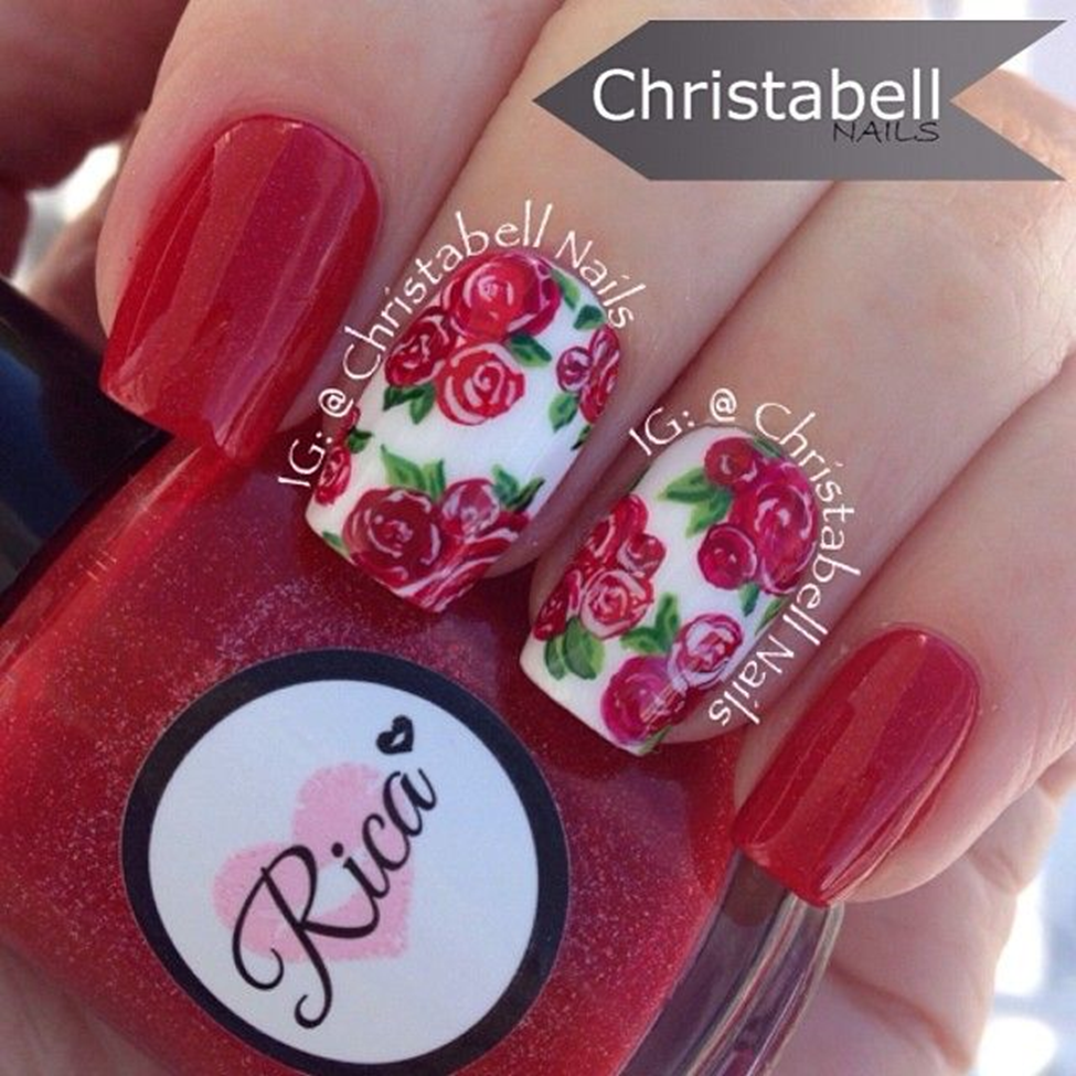 34 Latest Floral Nail Designs To Try In 2024! 66