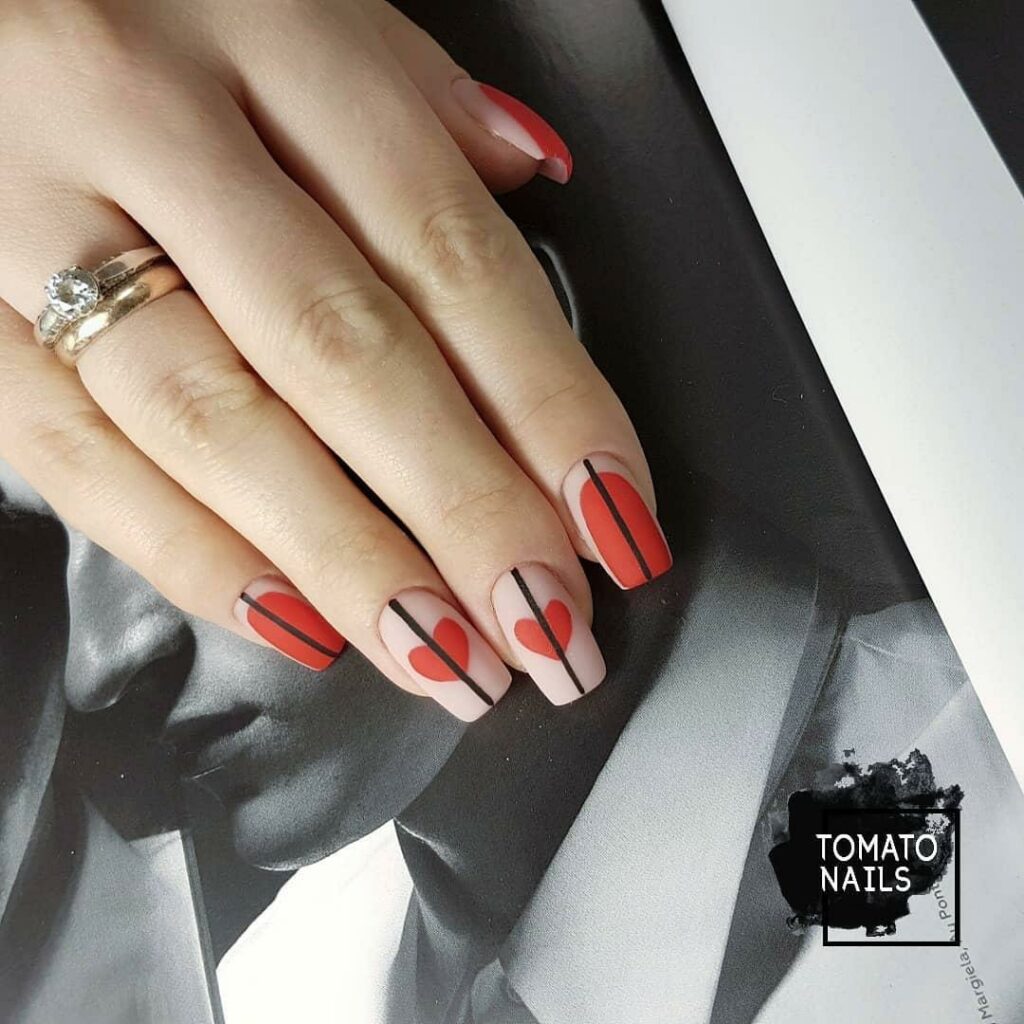 30 Latest Geometric Designs to Try In 2024! 37 Love Struck Graphic Nails
