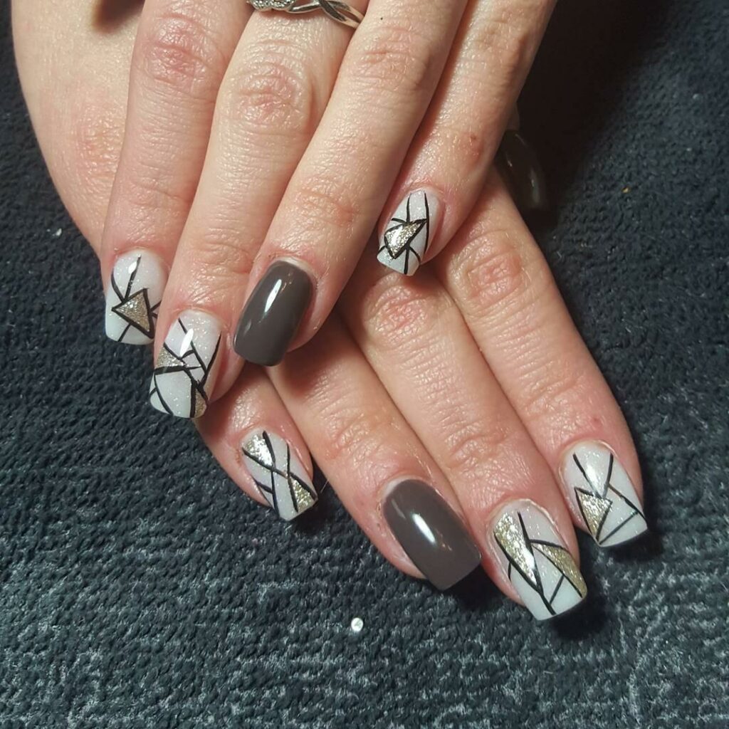 30 Latest Geometric Designs to Try In 2024! 39 Grey Marble Geometric Fusion