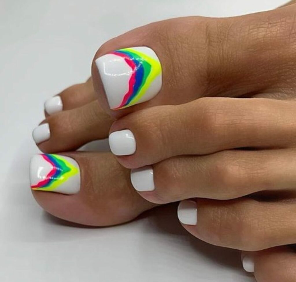 24 Latest Rainbow Art Pedicure Designs To Try in 2024! 13 Cuten Up Those Cuticles