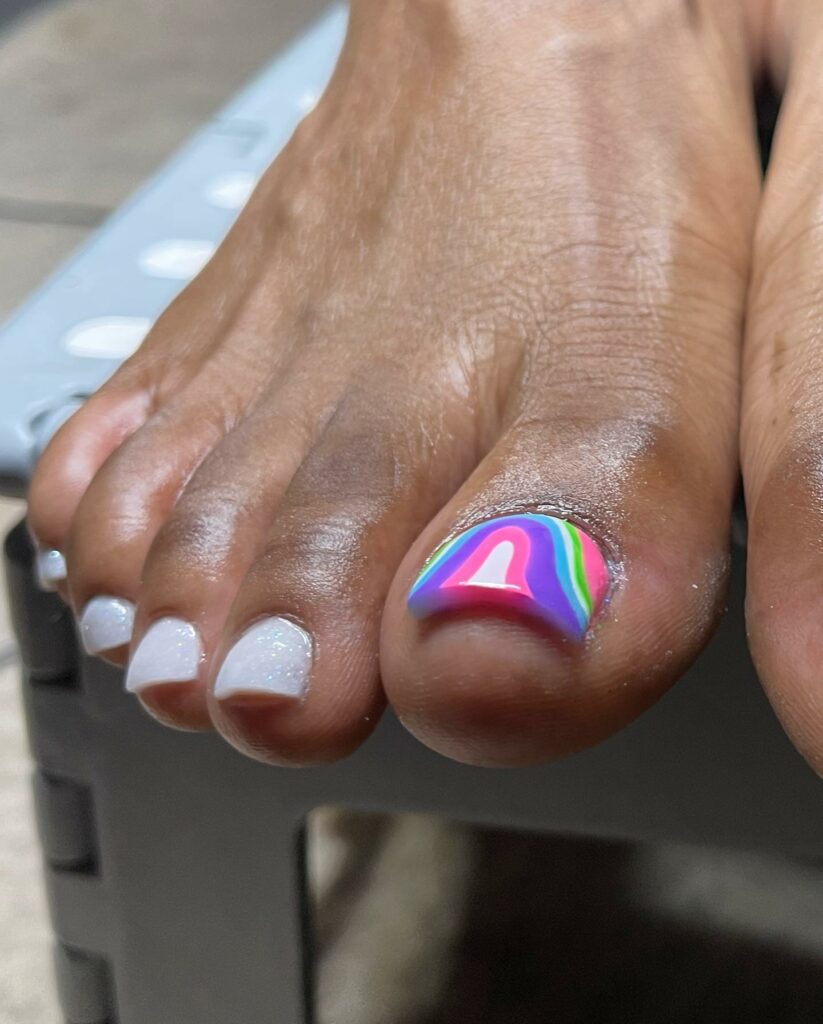 24 Latest Rainbow Art Pedicure Designs To Try in 2024! 23 TIE-DYE RAINBOW NAILS