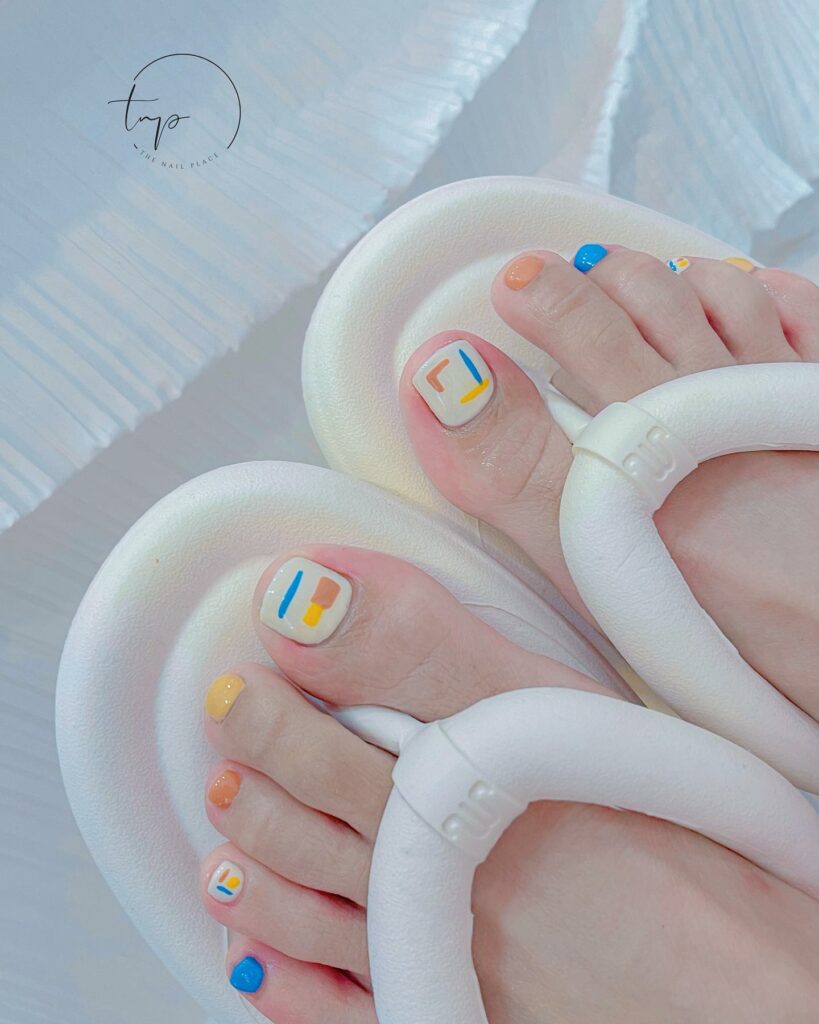 24 Latest Rainbow Art Pedicure Designs To Try in 2024! 17 All About That Outline