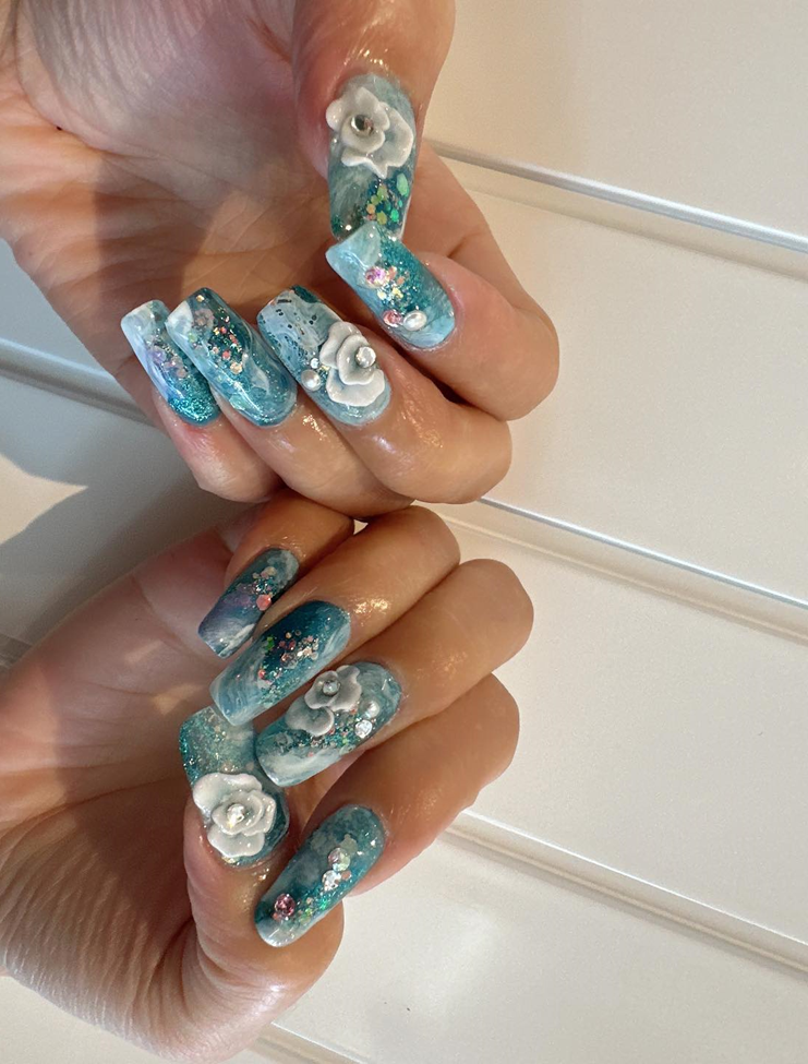 34 Latest Floral Nail Designs To Try In 2024! 75
