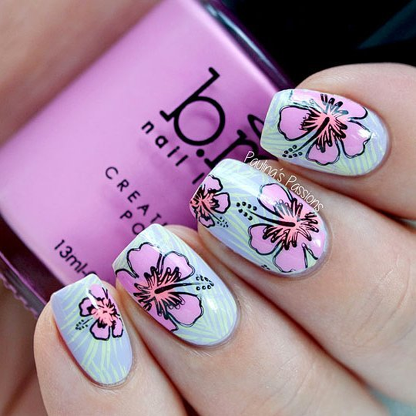34 Latest Floral Nail Designs To Try In 2024! 78