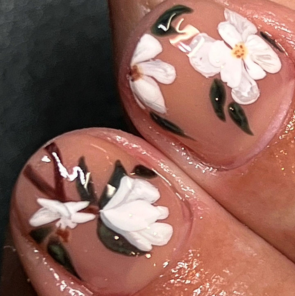 34 Latest Floral Nail Designs To Try In 2024! 81