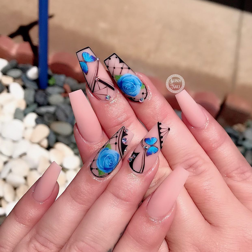 34 Latest Floral Nail Designs To Try In 2024! 90