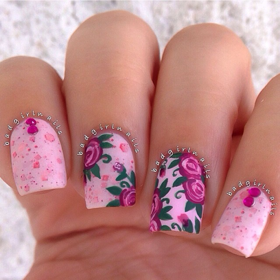 34 Latest Floral Nail Designs To Try In 2024! 99