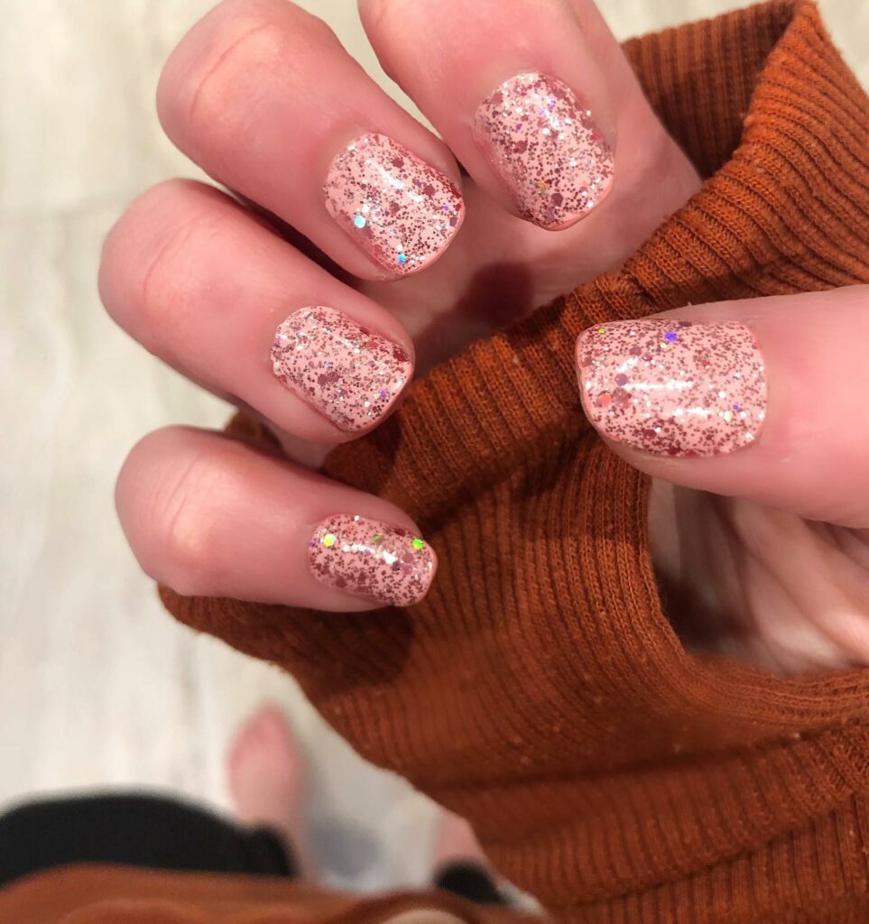 39 Latest Chic Winter Nail Designs to Try in 2024! 30 Charcoal Grey Christmas Nails with a Festive Sparkle