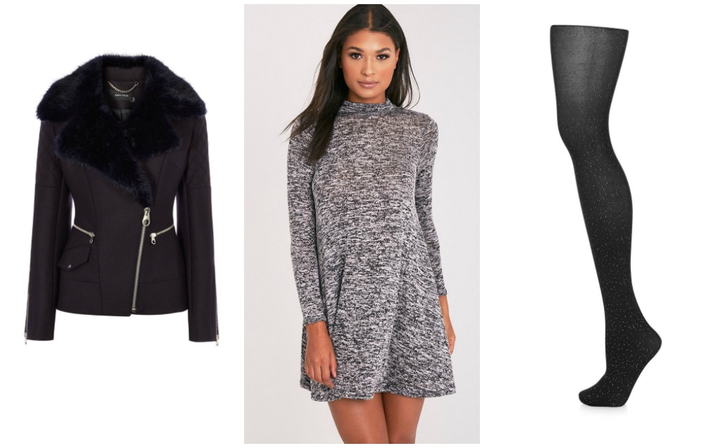 What To Wear For New Year's Eve 26 jacket-dress-tights-casual-outfit for New Year's Eve