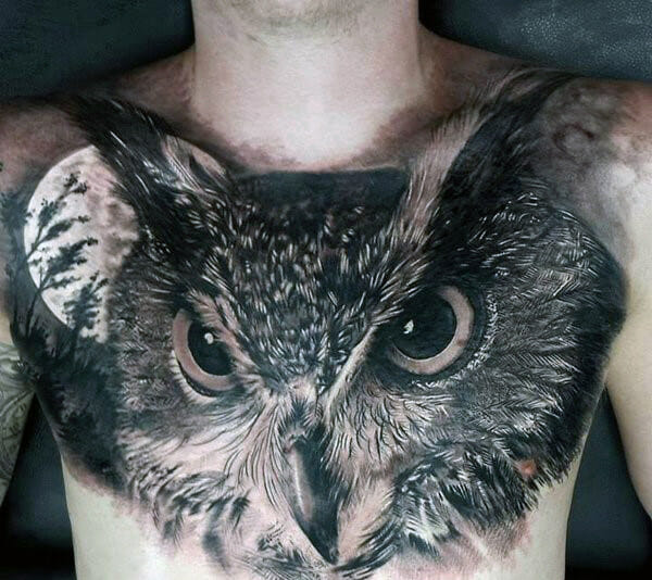 33 Latest Owl Tattoos To Inspire You In 2024! 36 Realistic Owl Tattoo On Chest