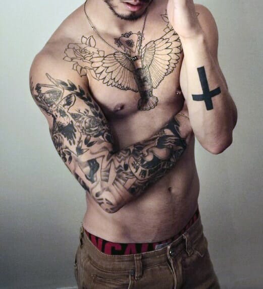 33 Latest Cross Tattoos To Inspire You In 2024! 23 Bold Cross Arm Tattoo