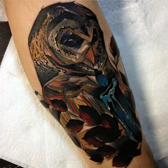 33 Latest Owl Tattoos To Inspire You In 2024! 17 Owl On A Branch