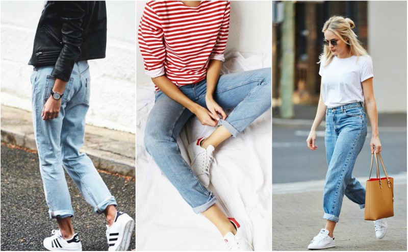 15 of the Best Mom Jeans & How to Style Them 21 how to style mom jeans for the weekend with trainers and breton top