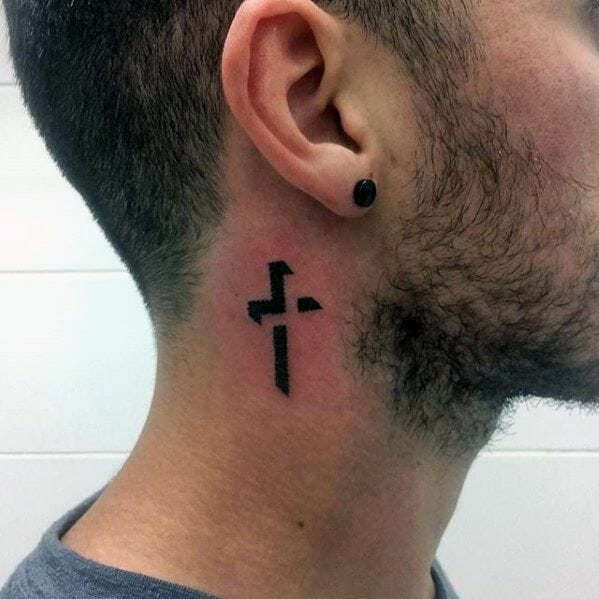 33 Latest Cross Tattoos To Inspire You In 2024! 10 Simple Neck Cross Tattoo
