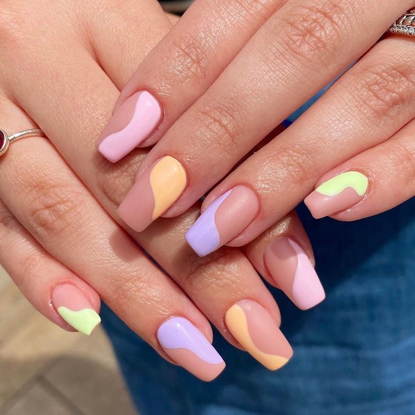 34 Latest Pastel Nail Designs To Try in 2024! 16 negative space