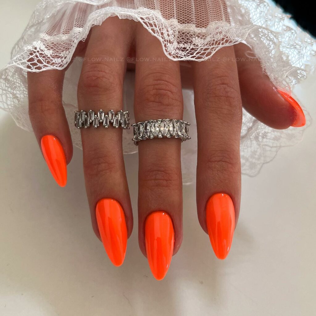Get Inspired by 30 Neon Orange Nail Designs of 2024 12