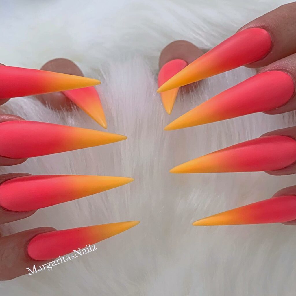 30 Latest Orange Ombre Nail Designs To Try In 2024! 38