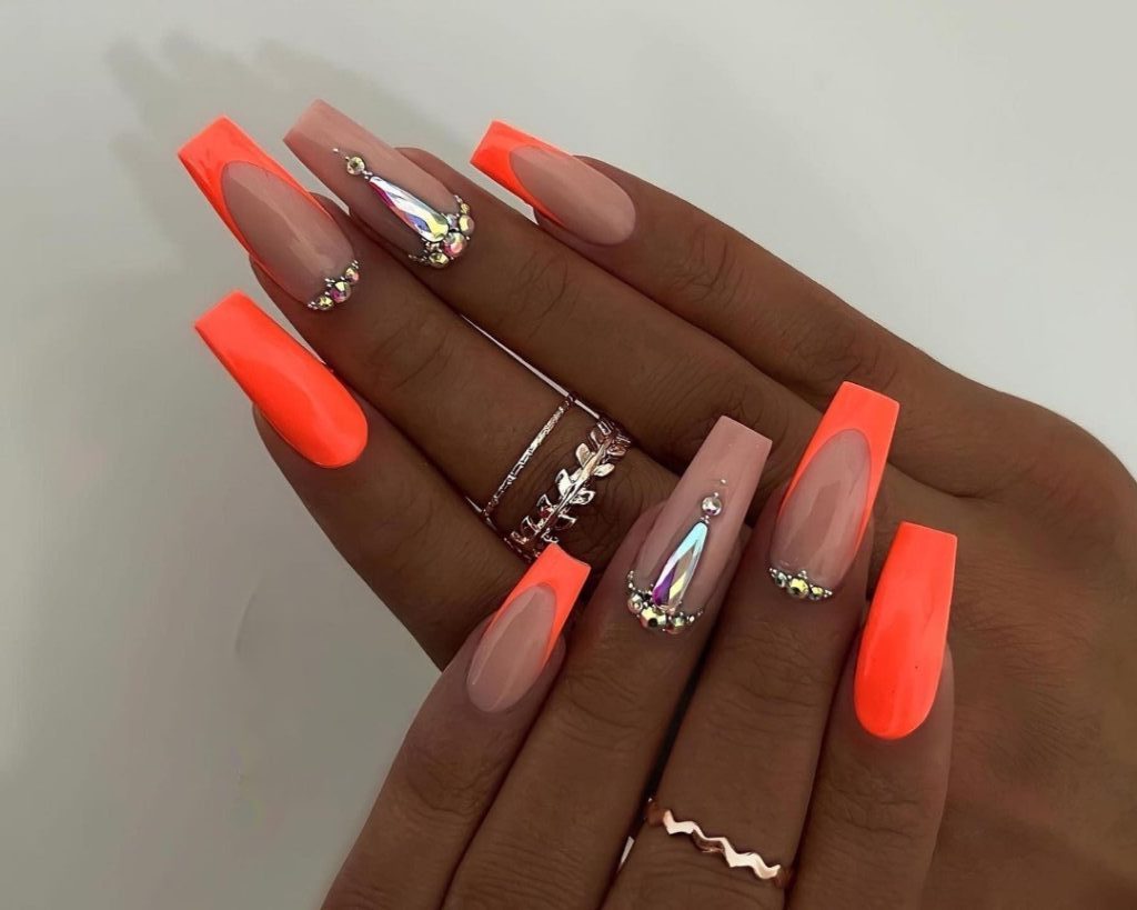 Feel Vibrant with 30 Pink And Orange Nail Designs in 2024 14