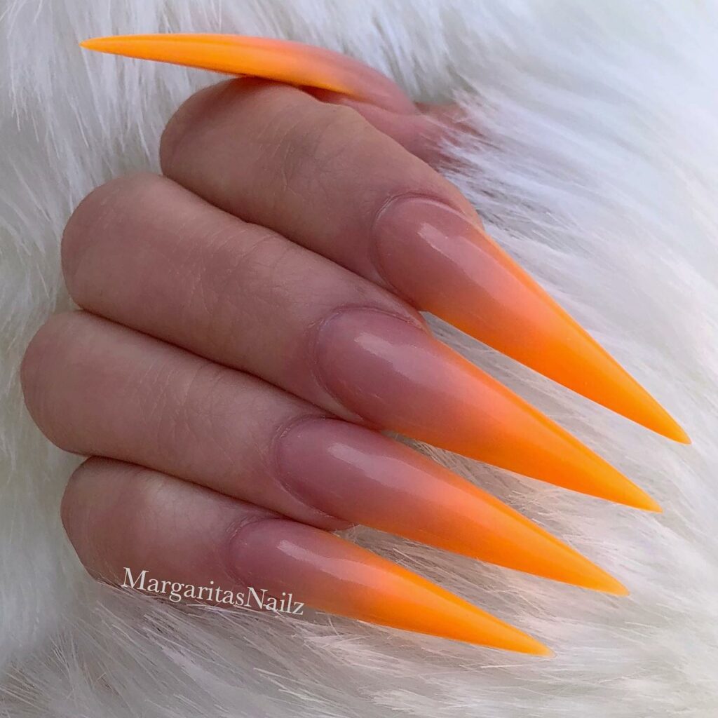 30 Latest Orange Ombre Nail Designs To Try In 2024! 13