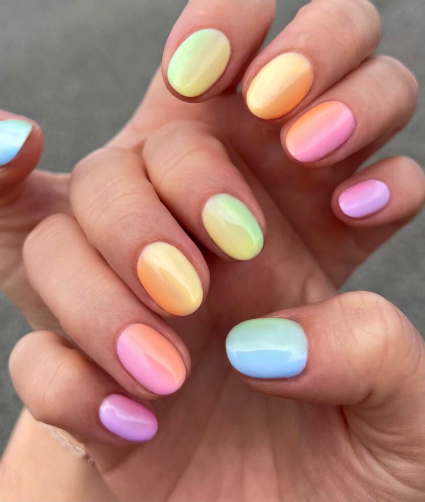 34 Latest Pastel Nail Designs To Try in 2024! 18 ombré pastel nails