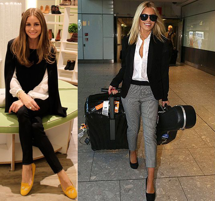 How To Wear And Style Black Pants With White Shirts 37 outfit grid celeb infuencers olivia palermo mollie king white shirt black pants