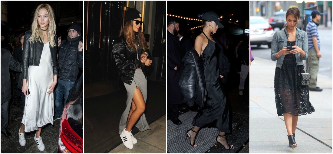 10 Easy Ways to Dress Down a Dress 42 outfit-grid-celebrity-formal-dress-casual