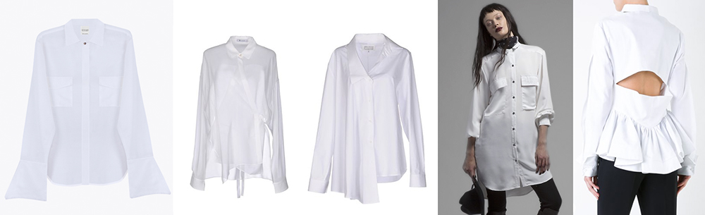 outfit grid white shirts luxury high end designer