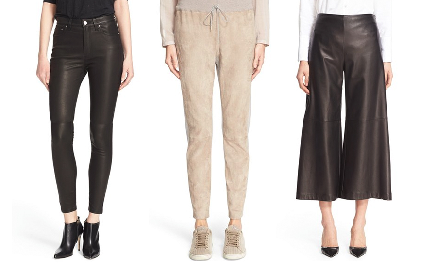 How To Wear Leather Pants - We Reveal the Killer Secrets You Need 17 outfit grid womens leather pants trousers culottes